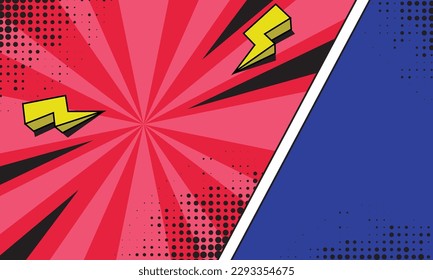 Fight cartoon and comic pop art background illustration