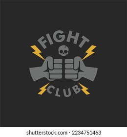 FIGHT CLUB punch logo vector design, suitable use for icon, symbol or element design to describe MMA, Boxing