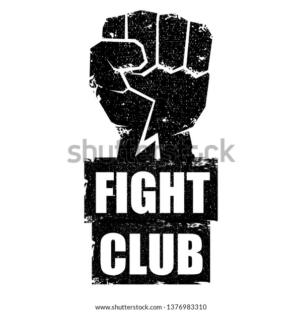 Fight Club Vector Logo Grunge Black Stock Vector (Royalty Free ...