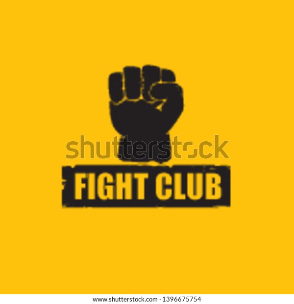 Fight Club Vector Logo Grunge White Stock Vector Royalty Free 1396675754