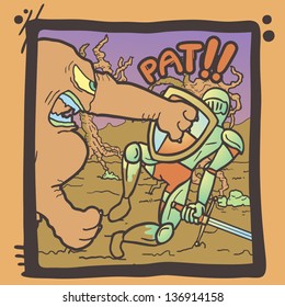 Fight comic scene