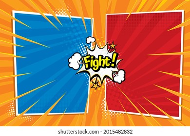 Fight Comic Vector for Background