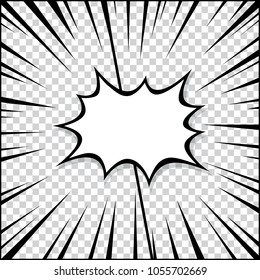Fight comic vector graphic on blank background with blank text sound bubble. vs. versus.