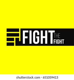 Fight the fight concept. Fist fight idea. Vector illustration of hand