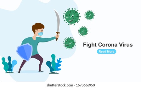  fight covid-19 corona virus. cure corona virus. people fight virus concept. corona viruses vaccine concept. end of 2019-ncov. don't be afraid of the corona virus concept.