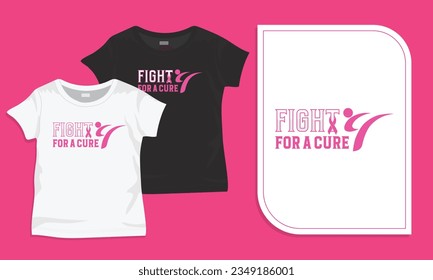 Fight for a cure breast cancer awareness t-shirt