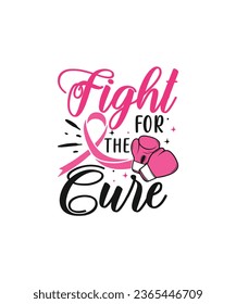 Fight for the cure breast cancer awareness svg