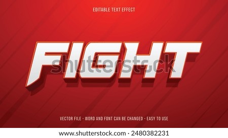Fight editable text effect 3d style