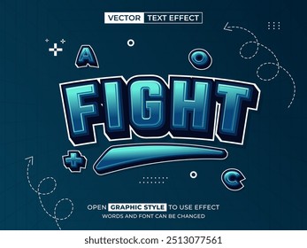 fight editable text, font effect, 3d text for title