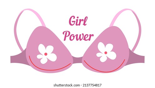 Fight for equal rights, girl power and women empowerment. Motivational and inspirational slogan or sticker. Confidence and feminists supporters. Feminism movement, vector in flat style illustration