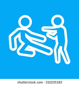 Fight, fighting, battle icon vector image. Can also be used for activities. Suitable for use on web apps, mobile apps and print media.