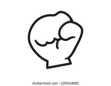 Fight fist icon work hard vector illustration