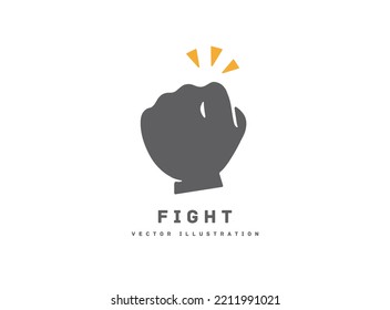 Fight fist icon work hard vector illustration