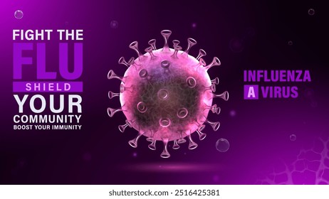 Lute contra a gripe - proteja sua comunidade e aumente sua imunidade contra o projeto do vetor influenza A