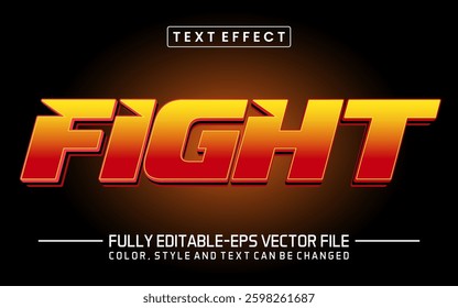 Fight font Text effect editable
