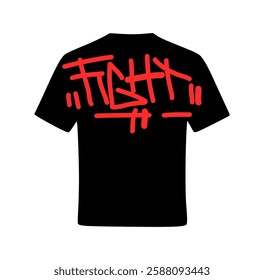 Fight Handlettering text Vector Illustration, Streetwear, Typography,Graffiti, poster, on white background