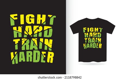 Combatir el diseño de tipografía más dura del tren duro para la impresión de camisetas