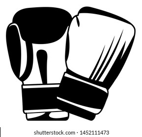 Fight Icon | Boxing Gloves Vector Illustration Silhouette