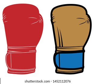 Fight Icon | Boxing Gloves Vector Illustration Silhouette