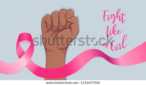 Fight Like Girl Breast Cancer Awareness Stock Vector Royalty Free 1216657066 Shutterstock