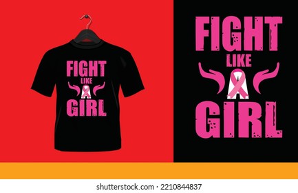 Fight Like Girl  - Printable T-Shirt Vector Design. This design also can use in mugs, bags, stickers, backgrounds, and different print items.