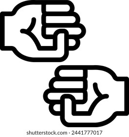 fight line icon illustration vector