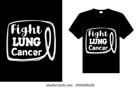 Fight Lunch Cancer T-shirt design, typography lettering merchandise design.