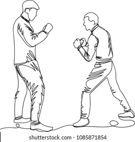 the fight of the people. line drawing