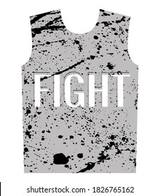 fight print for t-shirt graphic vector