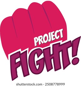 Fight Project logo design, oncept logo template, Punch logo, Vector Design