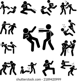 3,375 Man figure silhouette fight Images, Stock Photos & Vectors ...