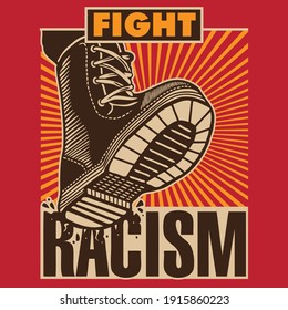 Fight Racism Propaganda Poster Style