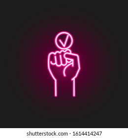 fight for the rights neon style icon. Simple thin line, outline vector of human rights icons for ui and ux, website or mobile application
