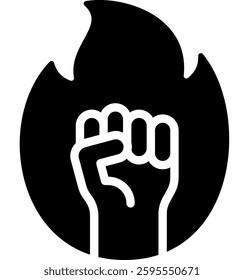 Fight Spirit Icon Glyph Vector Illustration