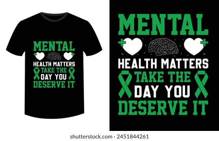 Fight The Stigma of Mental Health Awareness. Typography T-shirt design