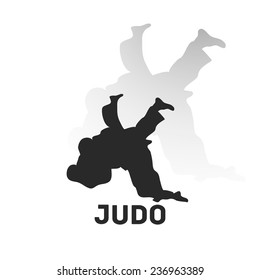 Fight style illustration. Judo Theme. Vector pic.