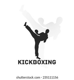 Fight style illustration. Kickboxing Theme. Vector pic.