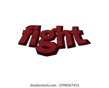 Fight typography design lettering illustration