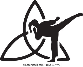 ilustración de diseño del logotipo del vector de lucha