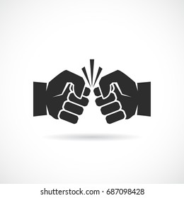 Fight vector pictogram illustration isolated on white background