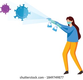 Fight virus Cartoon vector art and illustration