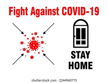 fight viruses. corona virus vaccine concept.don't be afraid of virus concept