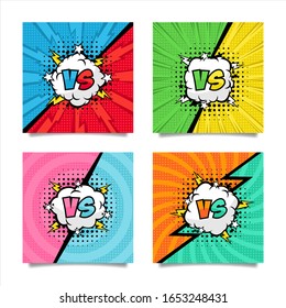 Fight vs comic carton background