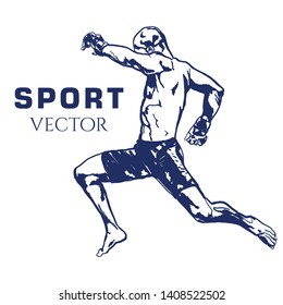 Fight without rules Drawing Vector Sport
