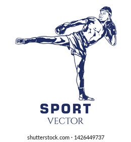 Fight without rules Drawing Vector Sport