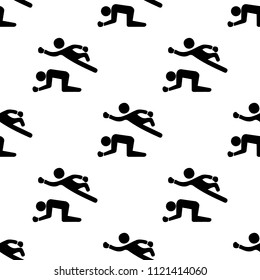 fight in wrestling icon. Element of Fight icons for mobile concept and web apps. Pattern repeat seamless fight in wrestling icon can be used for web and mobile apps on white background