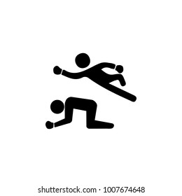 fight in wrestling icon. Elements of fighting icon. Premium quality graphic design icon. Simple single combat icon for websites, web design, mobile app, info graphics on white background