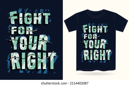 Lucha por tu tipografía correcta para camiseta