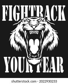 Fightback your fear design ,can use for poster ,logo ,mascot and more