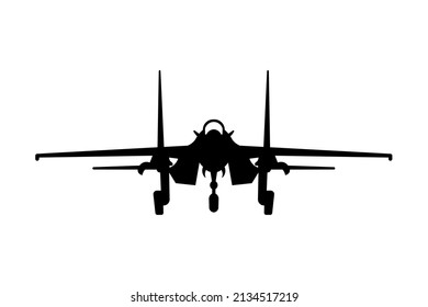 Fighter-Flugzeuge Flanker-B oder SU-27 einfache Symbol für Web und App